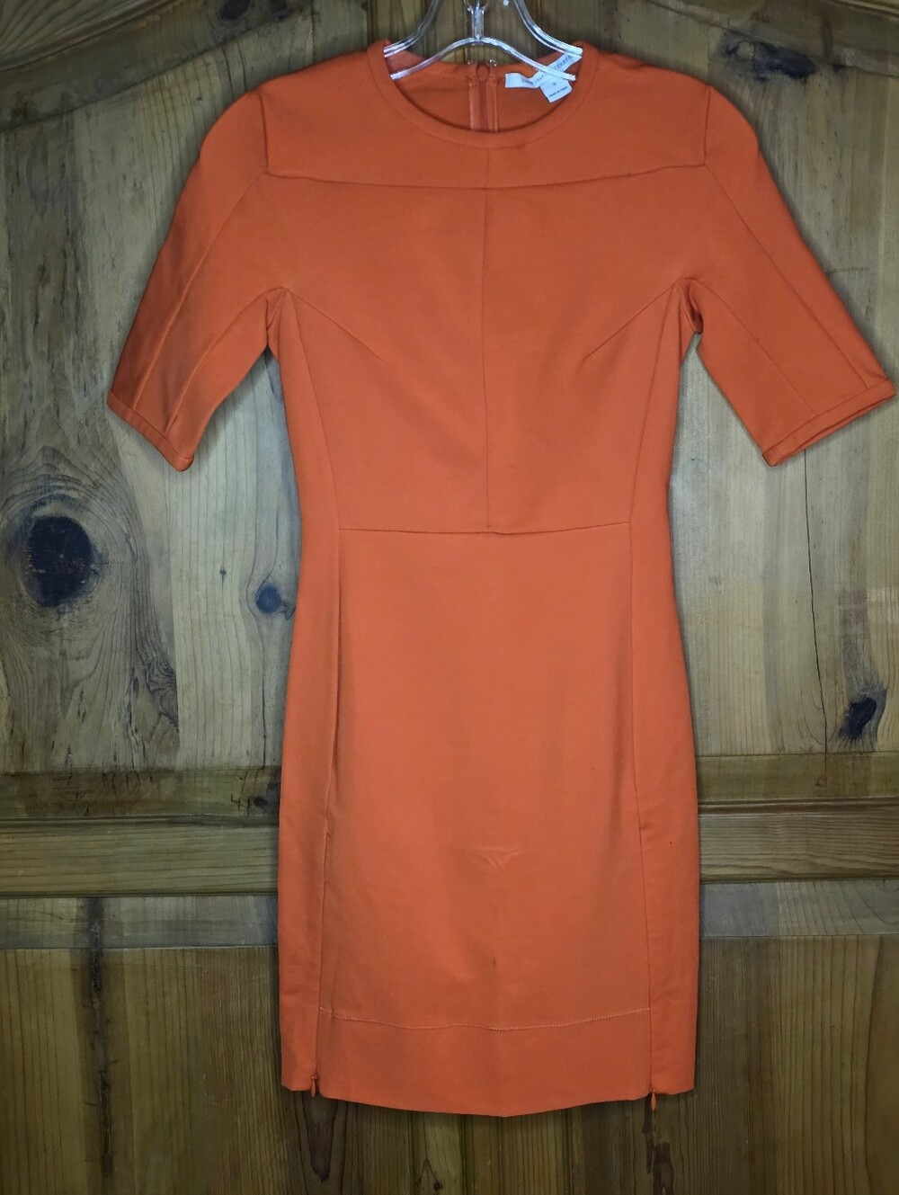 Vintage DIANE von FURSTENBERG Orange Sheath Dress - Classic Short Sleeve